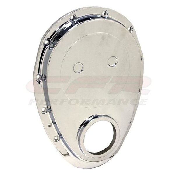 Cfr Performance CFR HZ-6010-C Aluminum Timing Chain Cover Chevy 283-350 Small Block - Chrome HZ-6010-C - main